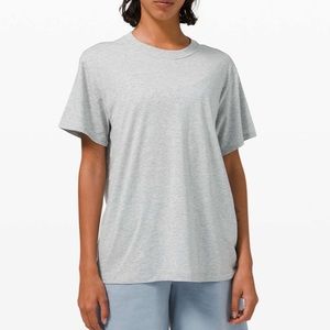 Lululemon All Yours Tee, Heathered White/grey, Size 12